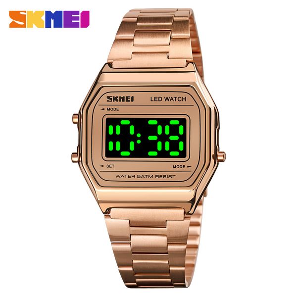 men's led digital sports watches relogio masculino stainless steel waterproof wristwatches for women skmei, Slivery;brown
men's led digital sports watches relogio masculino stainless steel waterproof wristwatches for women skmei, Slivery;brown