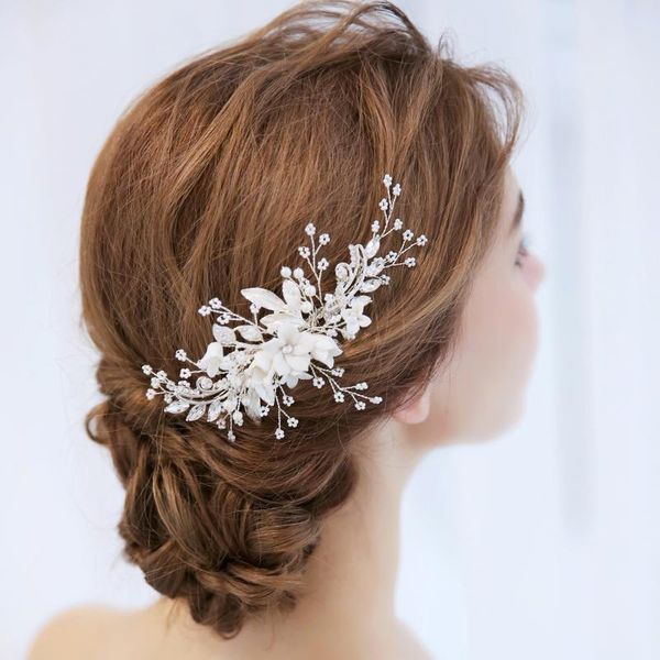 npason white flower bridal hair combs hair accessories wedding comb floral pearl women head jewelry wedding accessories, Golden;silver
npason white flower bridal hair combs hair accessories wedding comb floral pearl women head jewelry wedding accessories, Golden;silver