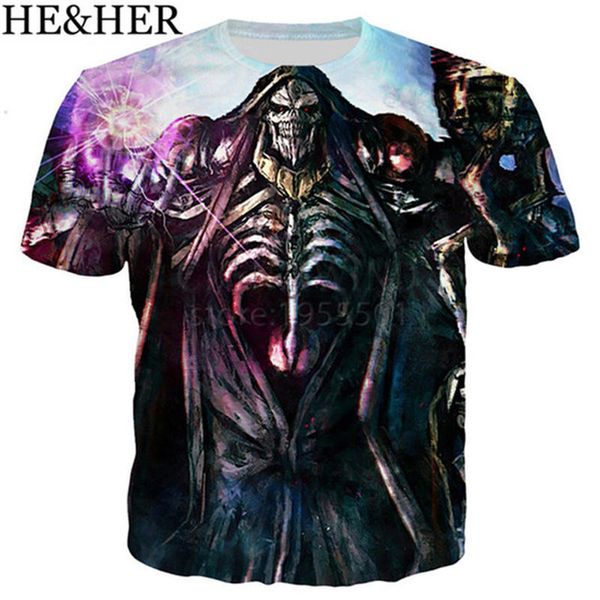 cool anime overlord iii 3d print shirts hentai funny humor men clothing