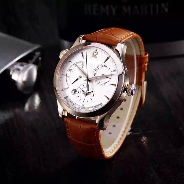 39mm master multi-functions automatic gmt power reserve geographic q1428421 men watch wristwatch sapphire crystal 1000 hours control, Slivery;brown
39mm master multi-functions automatic gmt power reserve geographic q1428421 men watch wristwatch sapphire crystal 1000 hours control, Slivery;brown