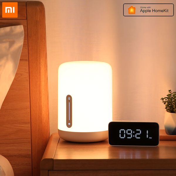 

xiaomi mijia bedside lamp 2 smart table led night light colorful 400 lumens bluetooth wifi touch control for apple homekit siri