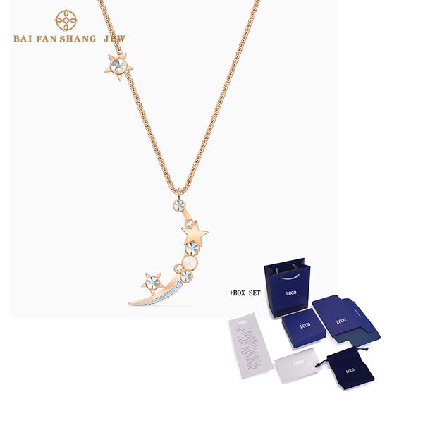 fashion swa new starry night moon necklace moon and star rose gold romantic fashion female necklace girlfriend gift women gift, Silver
fashion swa new starry night moon necklace moon and star rose gold romantic fashion female necklace girlfriend gift women gift, Silver