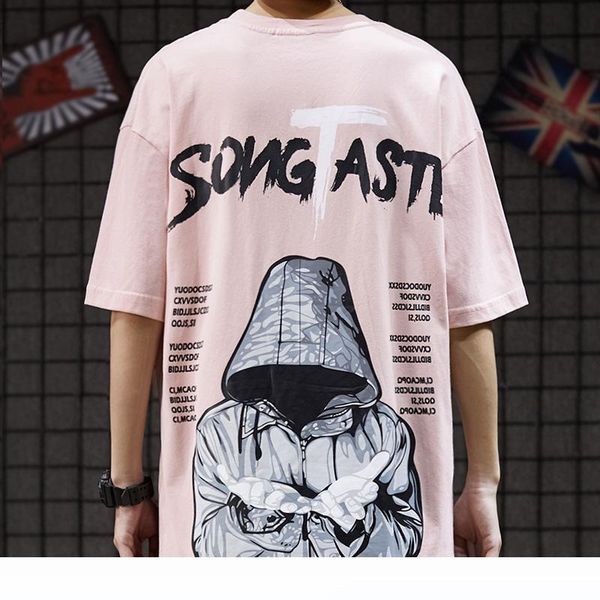 european and american hip-hop street tide brand summer oversize loose short-sleeved t-shirt compassionate man, White;black
european and american hip-hop street tide brand summer oversize loose short-sleeved t-shirt compassionate man, White;black