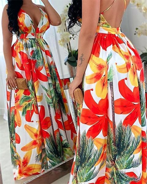 clothing casual sleeveless dress spaghetti strap backless floral print fashion womens dresses deep vneck designer womens, Black;gray
clothing casual sleeveless dress spaghetti strap backless floral print fashion womens dresses deep vneck designer womens, Black;gray