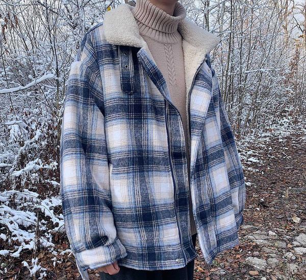 winter men's lattice printing snow jacket casual thickening lamb wool parkas loose coat overcoat in warm cotton-padded clothes, Black
winter men's lattice printing snow jacket casual thickening lamb wool parkas loose coat overcoat in warm cotton-padded clothes, Black