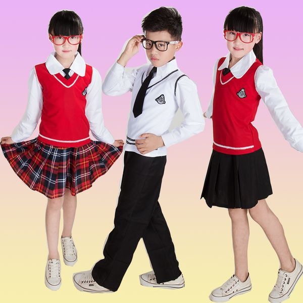 children's chorus costume boys and girls school uniform primary school students long-sleeved england uniforms, White
children's chorus costume boys and girls school uniform primary school students long-sleeved england uniforms, White
