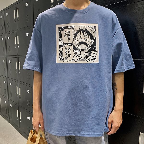 summer male ins super fire one piece loose trend cartoon anime wild hong kong trendy brand harajuku short-sleeved man's t-shirt
summer male ins super fire one piece loose trend cartoon anime wild hong kong trendy brand harajuku short-sleeved man's t-shirt