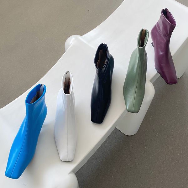 2020 ins luxury women square toe low heels ankle boots sock boots blue green purple white high heels short winter shoes, Black
2020 ins luxury women square toe low heels ankle boots sock boots blue green purple white high heels short winter shoes, Black