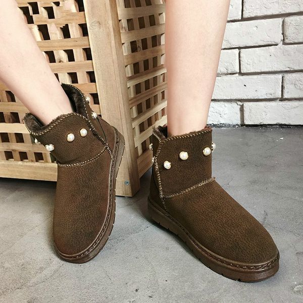 2020 winter women's boots fashion slip-on suede boots plus velvet warmth round toe low-heeled women's mid-calf botas mujer, Black
2020 winter women's boots fashion slip-on suede boots plus velvet warmth round toe low-heeled women's mid-calf botas mujer, Black