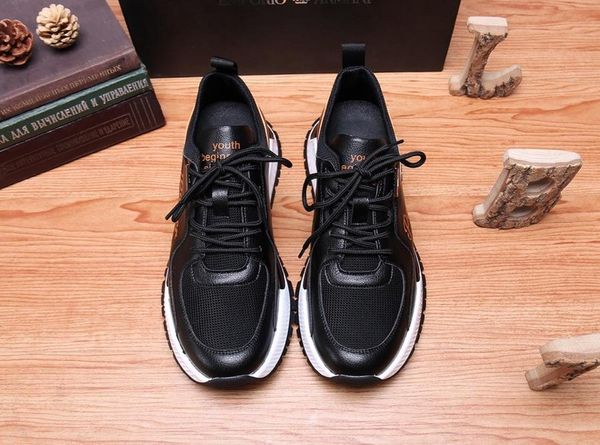 2021t summer new men 's casual shoes trend leather wild sneakers ,comfortable breathable low -shoes ,original box packaging 38 -44, Black
2021t summer new men 's casual shoes trend leather wild sneakers ,comfortable breathable low -shoes ,original box packaging 38 -44, Black