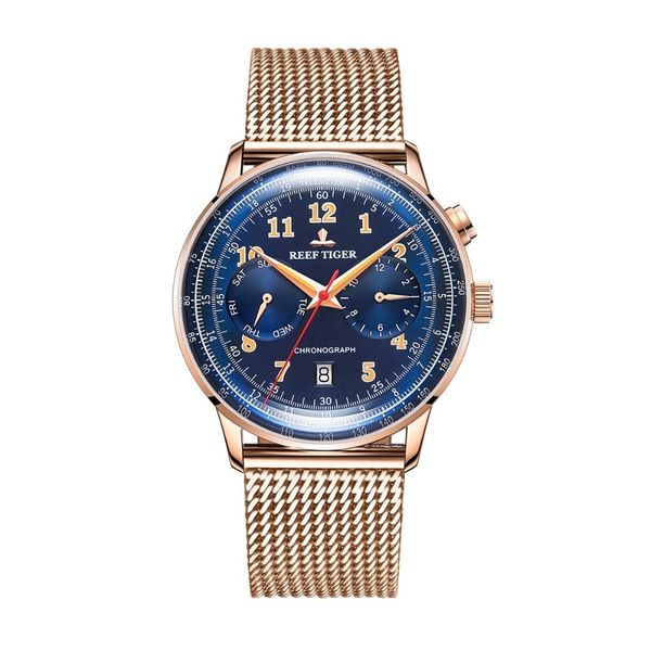 reef tiger/rt brand automatic mechanical watches for men rose gold blue multi function watch bracelet watch band rga9122, Silver
reef tiger/rt brand automatic mechanical watches for men rose gold blue multi function watch bracelet watch band rga9122, Silver