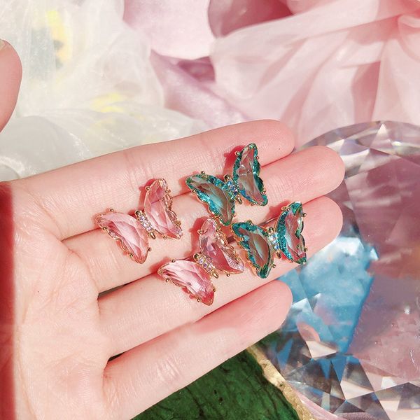 mengjiqiao korean fashion cute crystal butterfly stud earrings for women girls elegant boucle d'oreille holiday jewelry gifts, Golden;silver
mengjiqiao korean fashion cute crystal butterfly stud earrings for women girls elegant boucle d'oreille holiday jewelry gifts, Golden;silver