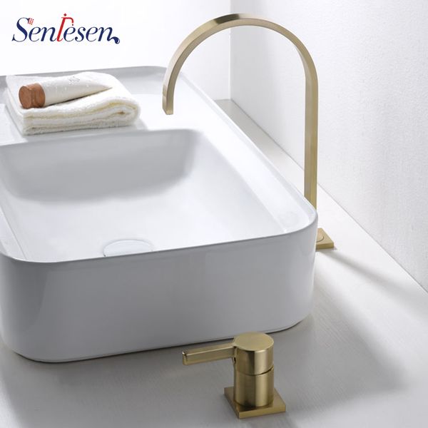 bathroom sink faucets senlesen basin faucet super long pipe two holes rose gold tap 360 rotating
bathroom sink faucets senlesen basin faucet super long pipe two holes rose gold tap 360 rotating