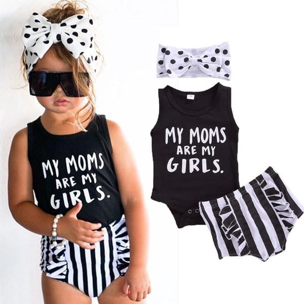 toddler baby girls summer 3pcs clothes baby sleeveless letter printed romper high waist striped ruffles shorts bow headband, White
toddler baby girls summer 3pcs clothes baby sleeveless letter printed romper high waist striped ruffles shorts bow headband, White