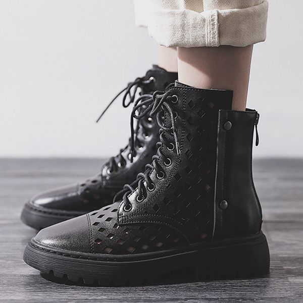 spring and autumn thin hollow short boots large size 34-43 new style sandals breathable boots female thick-soled short, Black
spring and autumn thin hollow short boots large size 34-43 new style sandals breathable boots female thick-soled short, Black