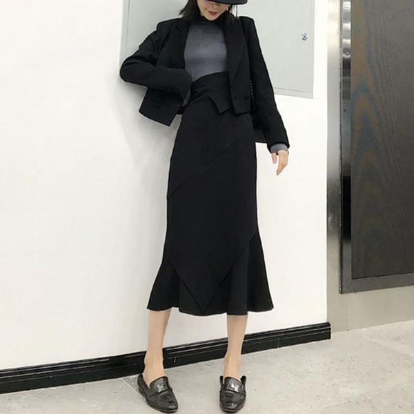 two piece dress black business blazers set women chic solid suits+mermaid skirt long fashion office lady autumn 2021, White
two piece dress black business blazers set women chic solid suits+mermaid skirt long fashion office lady autumn 2021, White