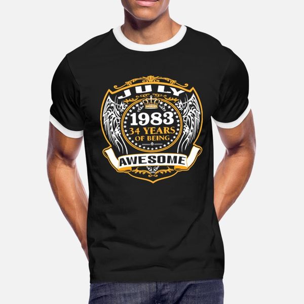 1983 34 years of being awesome july t shirt men design cotton round neck gents fit basic summer style vintage shirt
1983 34 years of being awesome july t shirt men design cotton round neck gents fit basic summer style vintage shirt