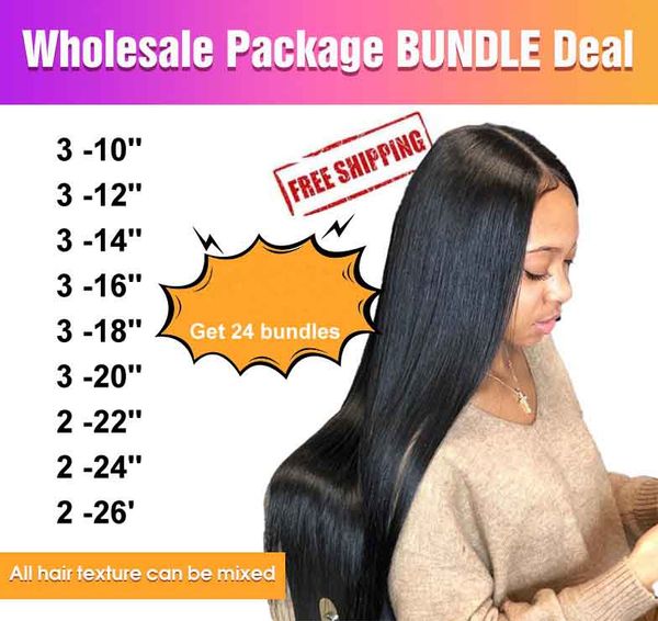 24pcs bundles human hair wholesale package within different hair length and texture .virgin human hair bundles from xblhair, Black
24pcs bundles human hair wholesale package within different hair length and texture .virgin human hair bundles from xblhair, Black