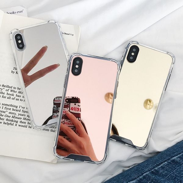 10pcs mirror soft tpu shockproof phone case for iphone 11 pro max xs xr x max acrylic back capa cover for iphone se2 7 8 6s plus
10pcs mirror soft tpu shockproof phone case for iphone 11 pro max xs xr x max acrylic back capa cover for iphone se2 7 8 6s plus