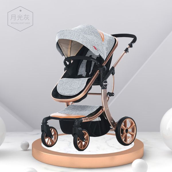 strollers# high landscape luxury aluminum alloy baby stroller can sit reclining two-way born carriage travel pram 0-3y 
strollers# high landscape luxury aluminum alloy baby stroller can sit reclining two-way born carriage travel pram 0-3y