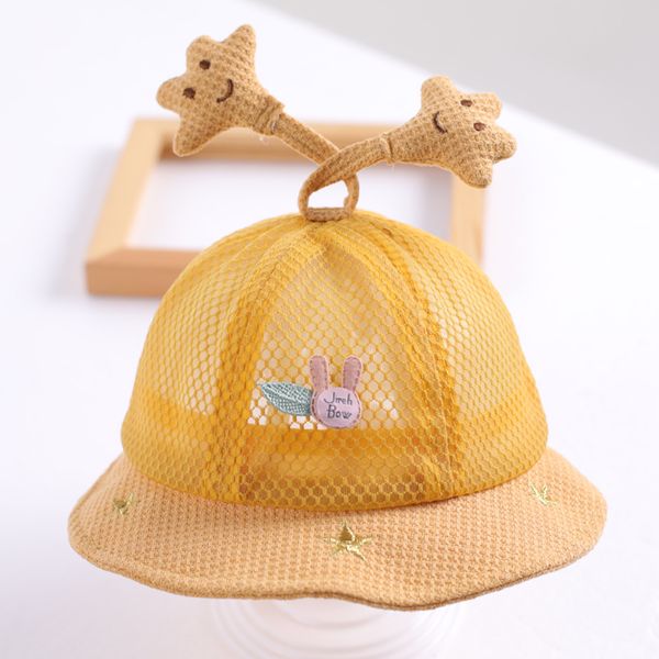 baby hat summer mesh sunscreen newborn sun hat, Yellow
baby hat summer mesh sunscreen newborn sun hat, Yellow