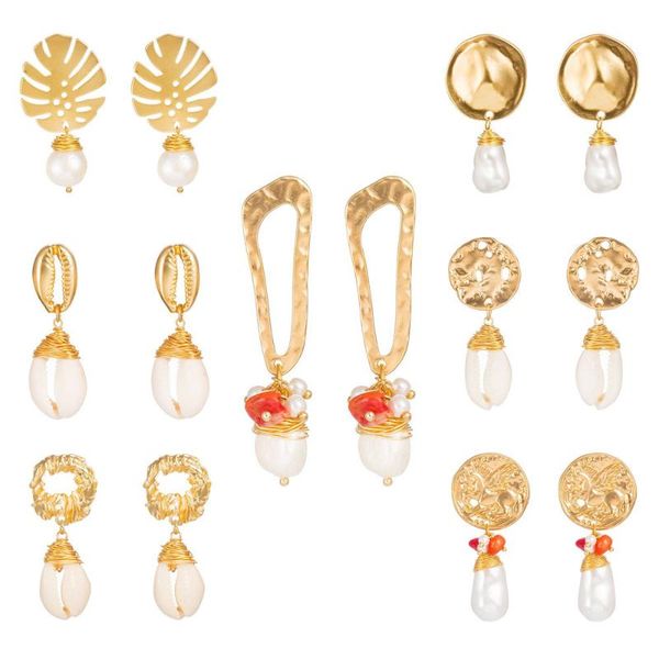 pearl drop earrings fashion jewelry quality alloy women baroque freshwater pearl girls stylish coin handmand big dangling brinco, Silver
pearl drop earrings fashion jewelry quality alloy women baroque freshwater pearl girls stylish coin handmand big dangling brinco, Silver