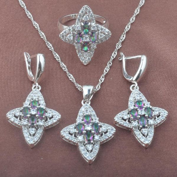 new band rainbow zirconia jewelry sets for women wedding silver color ring necklace and earrings set tz0581
new band rainbow zirconia jewelry sets for women wedding silver color ring necklace and earrings set tz0581