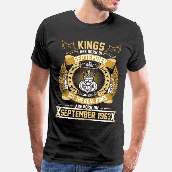 the real kings are born on september 1963 t shirt men print short sleeve size s-3xl gents sunlight building summer style cool shirt, White;black
the real kings are born on september 1963 t shirt men print short sleeve size s-3xl gents sunlight building summer style cool shirt, White;black