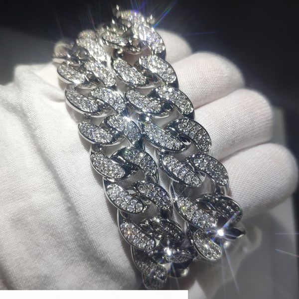 16mm men iced out crystal baguette cut two rows cz baguette diamond necklace jewelry choker cuban link chain, Silver
16mm men iced out crystal baguette cut two rows cz baguette diamond necklace jewelry choker cuban link chain, Silver