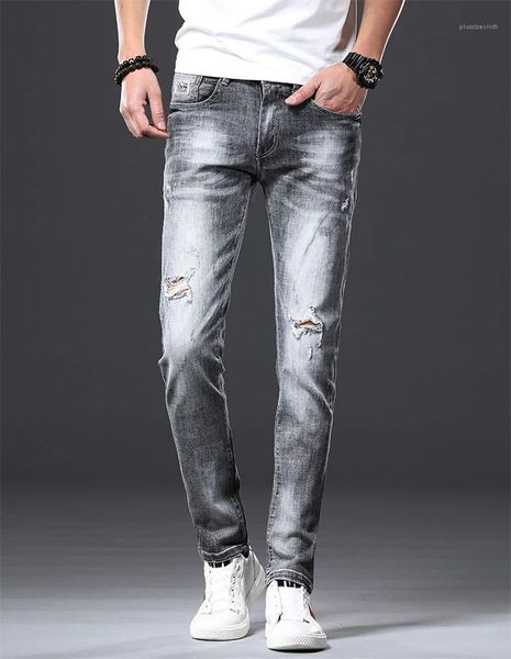 mens teenager slim long jeans homme casual hole little feet pants mens clothing mens designer jeans, Blue
mens teenager slim long jeans homme casual hole little feet pants mens clothing mens designer jeans, Blue