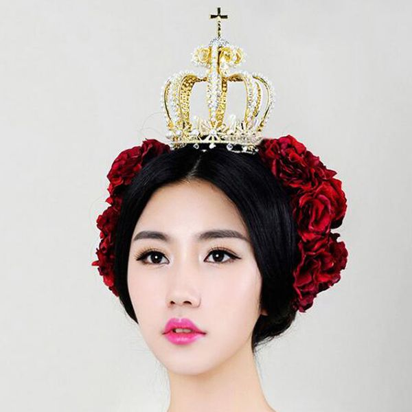 luxury hair accessories cross styles vantage crystal pearl wedding crown alloy bridal tiara baroque queen crowns y200727, White;golden
luxury hair accessories cross styles vantage crystal pearl wedding crown alloy bridal tiara baroque queen crowns y200727, White;golden