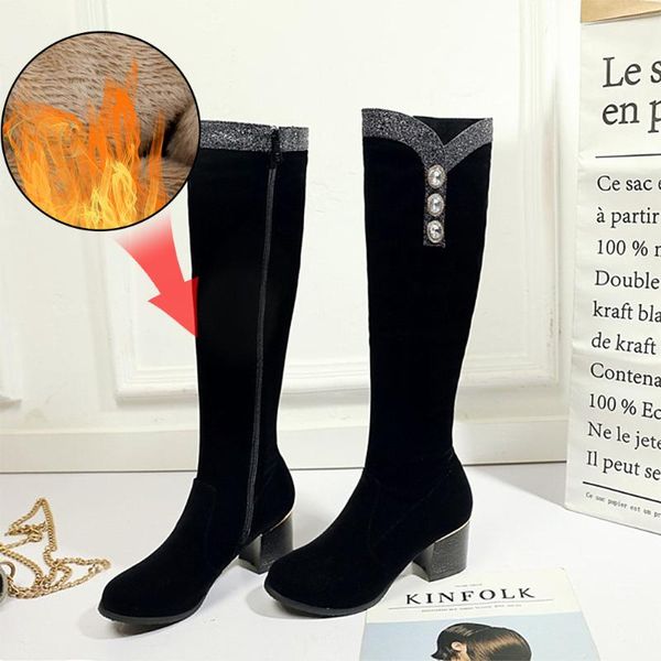 boots plus size 34-43 women's winter shoe knee faux suede brand women shoes wool long, Black
boots plus size 34-43 women's winter shoe knee faux suede brand women shoes wool long, Black