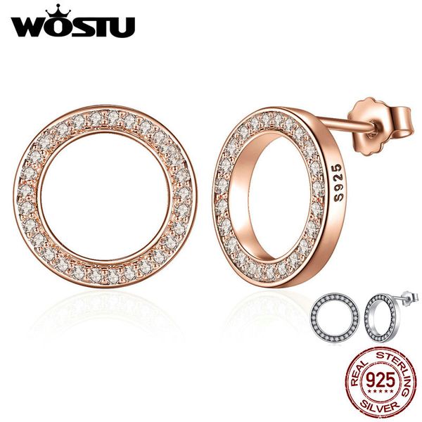 stud 100% 925 sterling silver & rose gold color forever earrings with clear cz for women original fine jewelry gift xchs484, Golden;silver
stud 100% 925 sterling silver & rose gold color forever earrings with clear cz for women original fine jewelry gift xchs484, Golden;silver