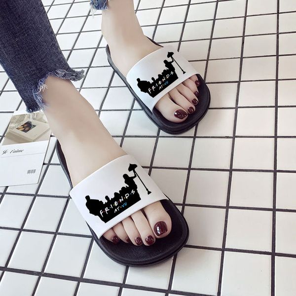 friends tv show slippers women summer slippers lovely home indoor slides open toe shoes lady non-slip on flip flops, Black
friends tv show slippers women summer slippers lovely home indoor slides open toe shoes lady non-slip on flip flops, Black