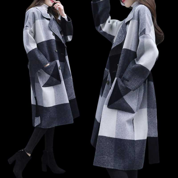 high grade winter woolen coat female 2020 korean new fashion long parka lattice loose lace thick warm wool coat women jacket, Black
high grade winter woolen coat female 2020 korean new fashion long parka lattice loose lace thick warm wool coat women jacket, Black