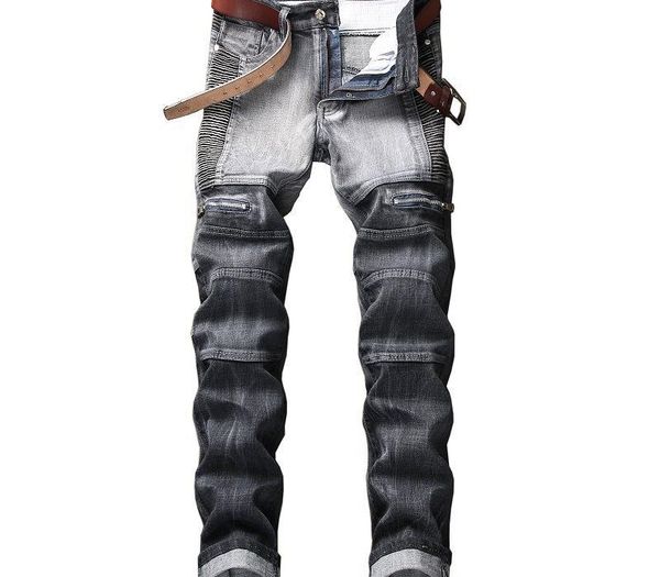 street fashion men jeans stylish patchwork color pleated long denim pants personality knee zipperdesign1, Blue
street fashion men jeans stylish patchwork color pleated long denim pants personality knee zipperdesign1, Blue
