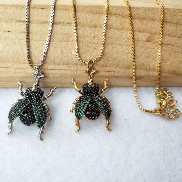 chains 6 pieces micro pave cz green zircon lucanidae insect charm pendant jewelry findings diy necklace for women 355, Silver
chains 6 pieces micro pave cz green zircon lucanidae insect charm pendant jewelry findings diy necklace for women 355, Silver
