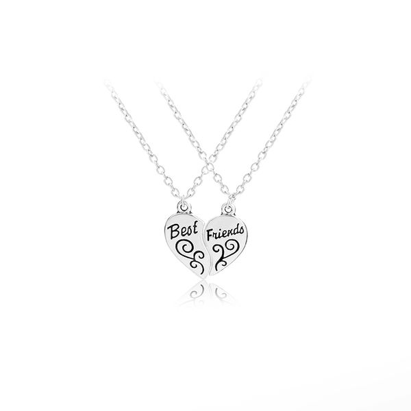 fashion trend two-in-one heart pendant necklace lettering bbf friend friendship for women alloy necklace jewelry gift, Silver
fashion trend two-in-one heart pendant necklace lettering bbf friend friendship for women alloy necklace jewelry gift, Silver