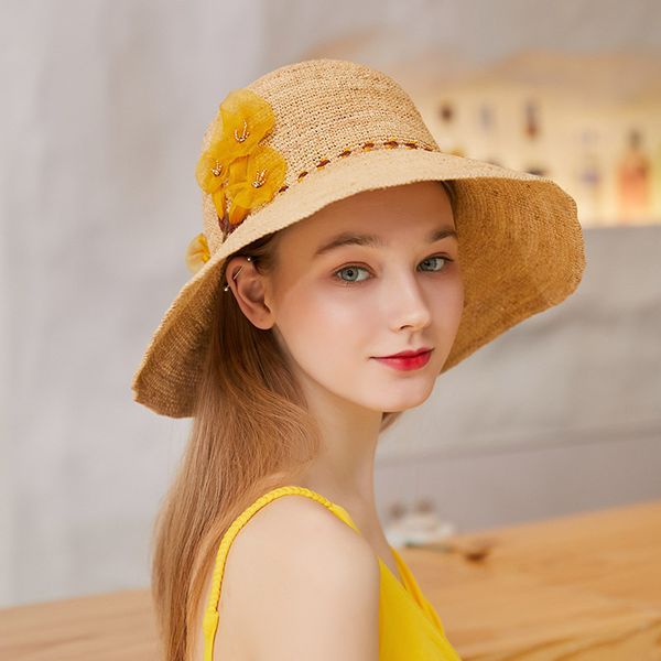 big along the raffia straw hat female summer bell flower pot hat fisherman shopping outing crochet sun, Blue;gray
big along the raffia straw hat female summer bell flower pot hat fisherman shopping outing crochet sun, Blue;gray
