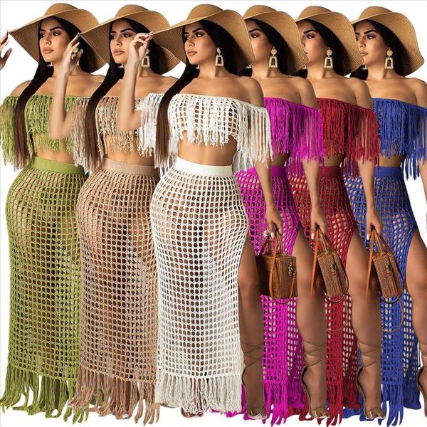 knitted cover ups beach women skirt set crocheted beachwear slit skirt suit knit beach suit two pieces beach crochet set, Gray
knitted cover ups beach women skirt set crocheted beachwear slit skirt suit knit beach suit two pieces beach crochet set, Gray