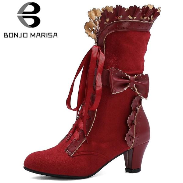 bonjomarisa ladies elegant flower border boots lace-up mid-calf boots women 2020 high heels women shoes, Black
bonjomarisa ladies elegant flower border boots lace-up mid-calf boots women 2020 high heels women shoes, Black