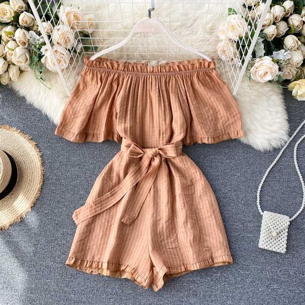 sweet jumpsuits summer wear for women new fashion slash neck short sleeve simple solid color holiday wide leg playsuits n053, Black;white
sweet jumpsuits summer wear for women new fashion slash neck short sleeve simple solid color holiday wide leg playsuits n053, Black;white