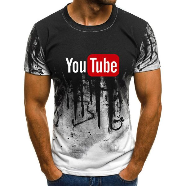 fun youtube printed youtube brand cotton 3d print shirts graphic comics humor men clothing