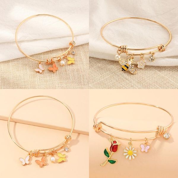 korea cute multicolour enamel flower bee butterfly bangles&bracelet for women girls boho gold color circle adjustable bangles, Black
korea cute multicolour enamel flower bee butterfly bangles&bracelet for women girls boho gold color circle adjustable bangles, Black