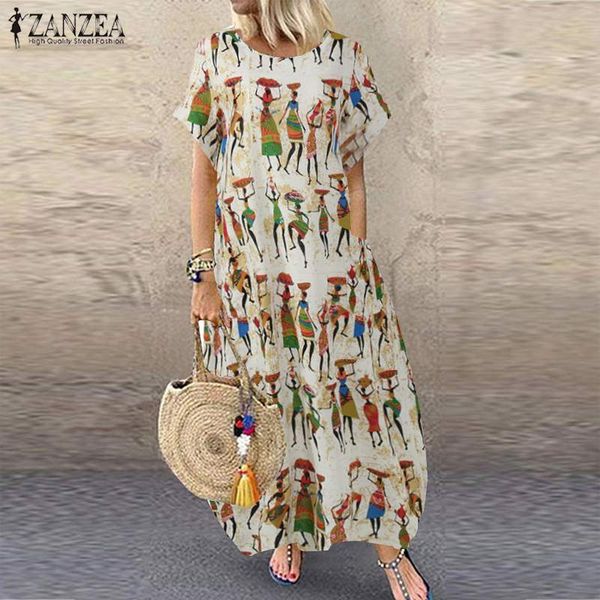casual dresses zanzea vintage summer dress women printed long sundress short sleeve loose party vestido plus size maxi baggy, Black;gray
casual dresses zanzea vintage summer dress women printed long sundress short sleeve loose party vestido plus size maxi baggy, Black;gray