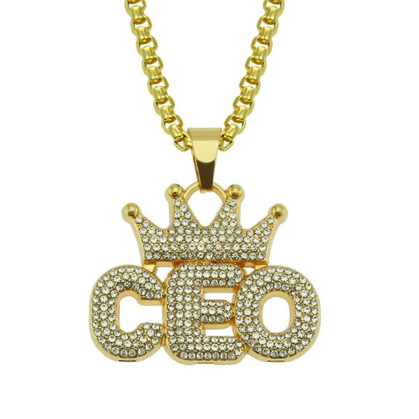 hip hop iced out crown ceo letters chain pendants necklaces for mens bling bling crystal jewelry gift, Silver
hip hop iced out crown ceo letters chain pendants necklaces for mens bling bling crystal jewelry gift, Silver