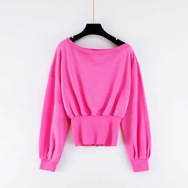 sweater women 2020 autumn new high-waist navel loose loose-collar off-shoulder zipper pullover sweater, Black
sweater women 2020 autumn new high-waist navel loose loose-collar off-shoulder zipper pullover sweater, Black