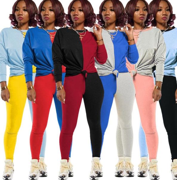women tracksuit designers long sleeves t shirt pants leggings autumn winter patchwork color two pieces outfits sports suit d82408, White
women tracksuit designers long sleeves t shirt pants leggings autumn winter patchwork color two pieces outfits sports suit d82408, White