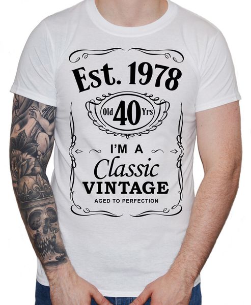 2019 cool tee shirt men's 40th birthday t-shirt est 1978 vintage man fortieth 40 years gift summer t-shirt
2019 cool tee shirt men's 40th birthday t-shirt est 1978 vintage man fortieth 40 years gift summer t-shirt