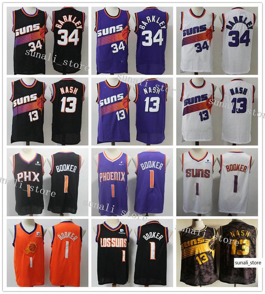 sewed men devin booker 1 deandre ayton 22 steve nash 13 retro purple white black charles barkley 34 jerseys basketball shirts, Black;red
sewed men devin booker 1 deandre ayton 22 steve nash 13 retro purple white black charles barkley 34 jerseys basketball shirts, Black;red